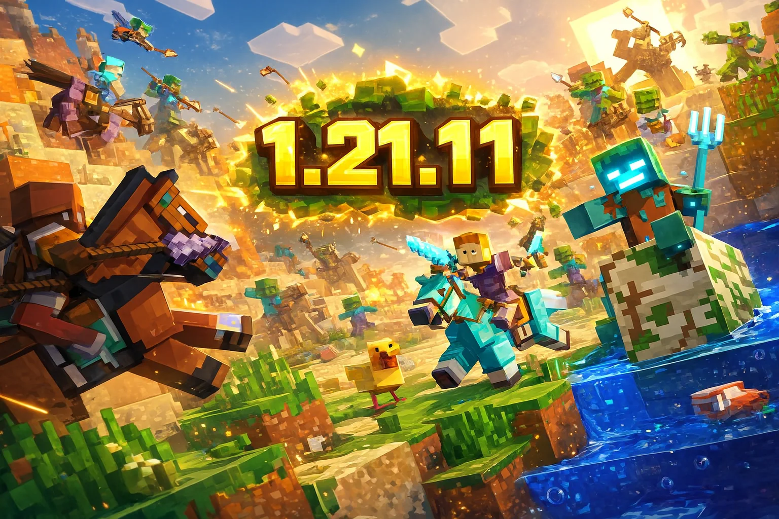 Minecraft 1.21.11: В игру врываются копья, зомби-наутилусы и верблюды-кадавры